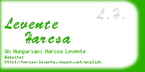 levente harcsa business card